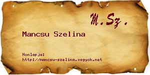Mancsu Szelina névjegykártya